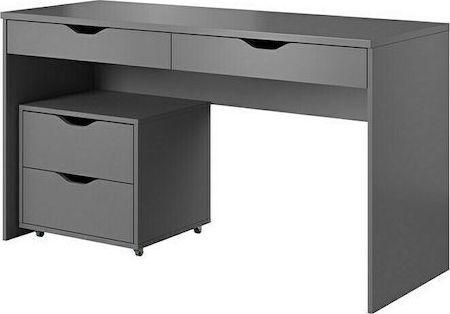 Γραφείο LH Home Furniture Mati Ξύλινο Γραφίτης 138x50.4x76cm