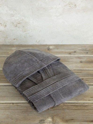 Μπουρνούζι Nima Zen με Κουκούλα Midnight Grey XX-Large