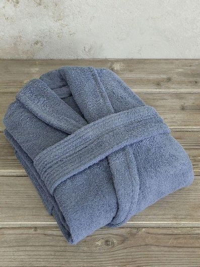 Μπουρνούζι Nima Asana με Γιακά Smoke Blue X-Large