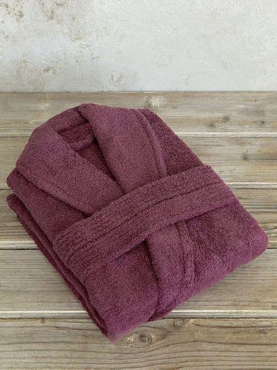 Μπουρνούζι Nima Asana με Γιακά Μπορντό Large