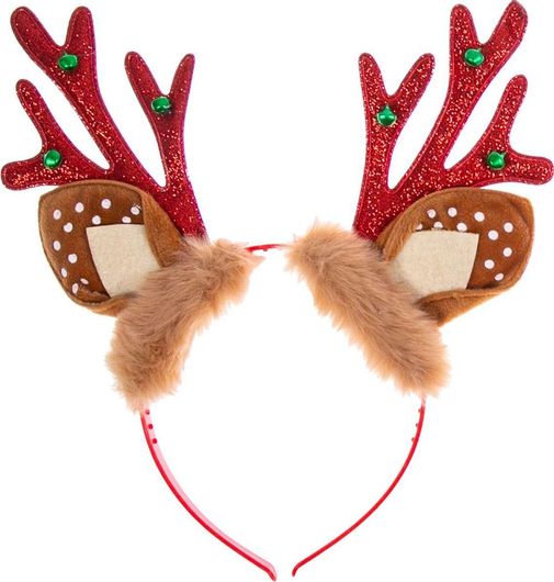 Χριστουγεννιάτικη Διακοσμητική Στέκα Μαλλιών Αυτάκια Κερατάκια Ταράνδου