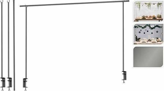 ProGarden Ράγα Μεταλλική για Τραπέζι 136x100cm Ασημί