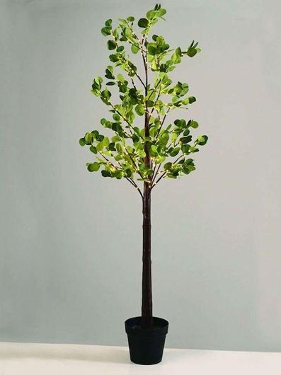 Χριστουγεννιάτικο Δέντρο Aca 150cm με Μεταλλική Βάση & Φωτισμό LED Καφέ