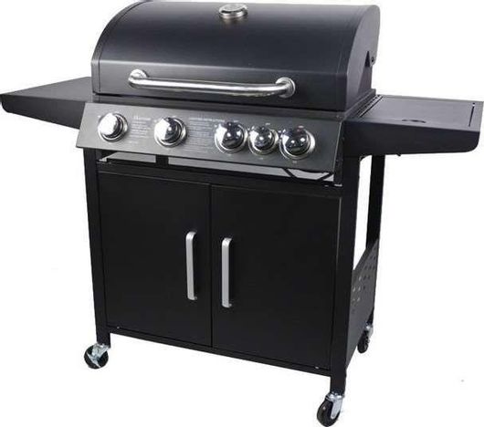 Ψησταριά Bormann Υγραερίου BBQ4100 με Μαντεμένια Σχάρα. 4 Εστίες & Πλαϊνό Μάτι