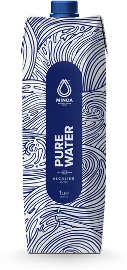 Εμφιαλωμένο Νερό MINOA σε Χάρτινη Φυσική Συσκευασία 1lt Σετ 12τμχ