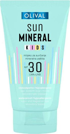 Παιδικό Αντηλιακό Γαλάκτωμα Olival Αδιάβροχο Natural Sun Mineral KIDS SPF30 150ml