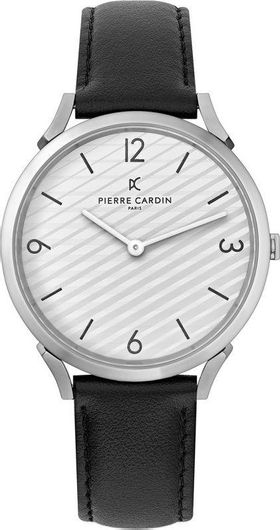 Ανδρικό Ρολόι Pierre Cardin CPI.2016 με Δερμάτινο Λουράκι Μαύρο