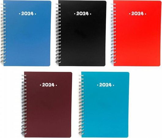 Ημερολόγιο Ατζέντα Υδρόγειος Ημερήσια 2023 Σπιράλ 10x14cm Σετ 5τμχ Τυχαία Επιλογή Χρώματος