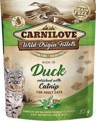 Φακελάκι Τροφής Γάτας Carnilove Pouches Duck enriched with Catnip με Πάπια 85gr