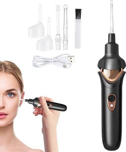 Συσκευή Καθαρισμού Αυτιών Επαναφορτιζόμενη Μαύρο