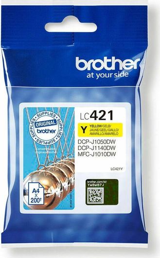 Brother LC421 Γνήσιο Μελάνι Εκτυπωτή InkJet Κίτρινο LC-421Y