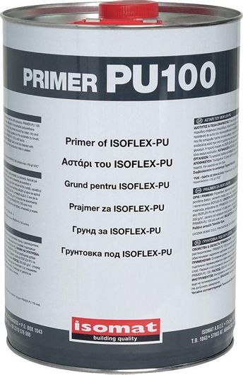 Αστάρι Isomat Primer-Pu 100 Aστάρι του Isoflex-Pu 500 Διάφανο Κατάλληλο για Δομικά Υλικά / Ξύλο 5Kg