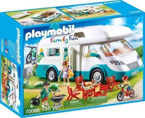Playmobil Family Fun: Αυτοκινούμενο Οικογενειακό Τροχόσπιτο για 4+ Ετών #70088