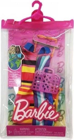 Barbie Βραδινά Σύνολα Φόρεμα Ριγέ Πολύχρωμο για 3+ Ετών