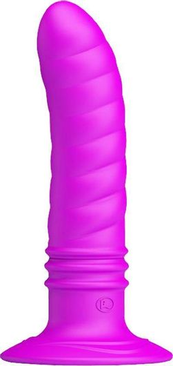 Πρωκτικός Δονητής Pretty Love Curve 10 Function Silicone G-Spot Vibrator With Suction Cup Purple 12cm
