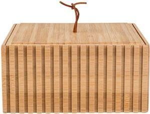 Θήκη Οργάνωσης Μπάνιου Estia 02-13103 Επιτραπέζια Μπαμπού 15x15x7cm Καφέ