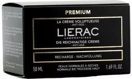 Κρέμα Προσώπου Lierac Premium La Creme Voluptueuse Refill Αντιγηραντική Ημέρας με Υαλουρονικό Οξύ 50ml