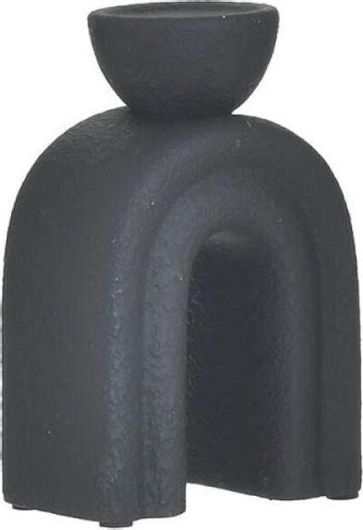 Κηροπήγιο Inart Κεραμικό 16x9x23cm Μαύρο
