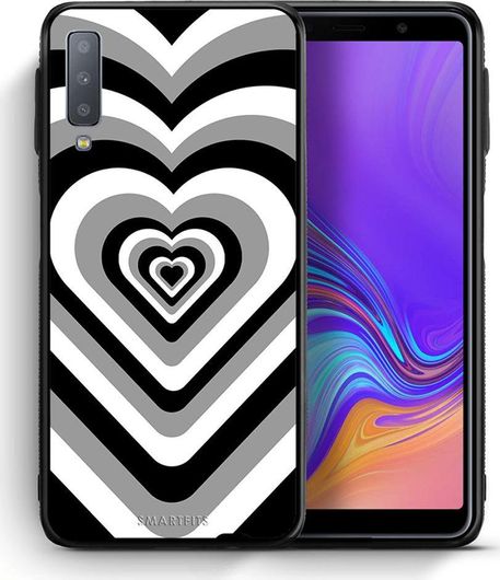 Θήκη Κινητού Back Cover για Samsung Galaxy A7 2018 - Black TPU - Black Hearts