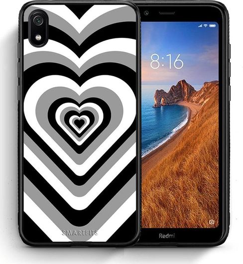 Θήκη Κινητού Back Cover για Xiaomi Redmi 7A - Black TPU - Black Hearts