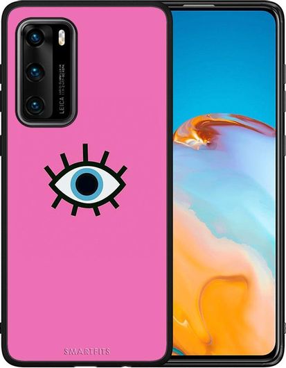 Θήκη Κινητού Back Cover για Huawei P40 - Black TPU - Blue Eye Pink