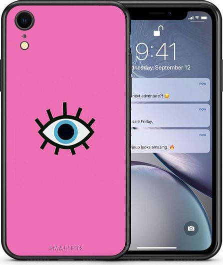 Θήκη Κινητού Back Cover για Apple iPhone XR - Black TPU - Blue Eye Pink
