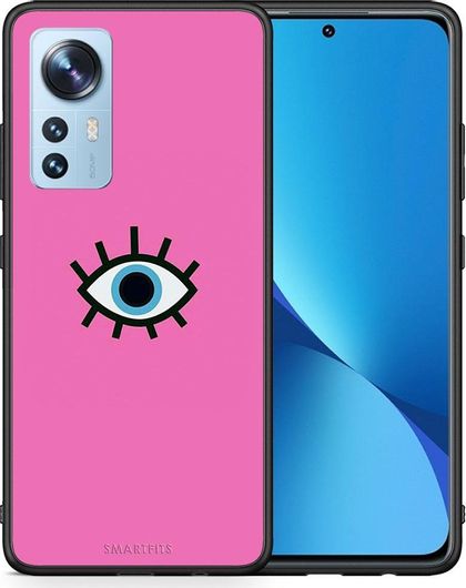Θήκη Κινητού Back Cover για Xiaomi 12 / 12X - Black TPU - Blue Eye Pink