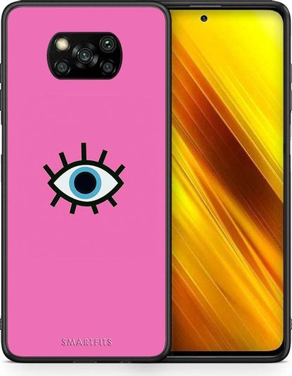 Θήκη Κινητού Back Cover για Xiaomi Poco X3 / X3 NFC / X3 Pro - Black TPU - Blue Eye Pink