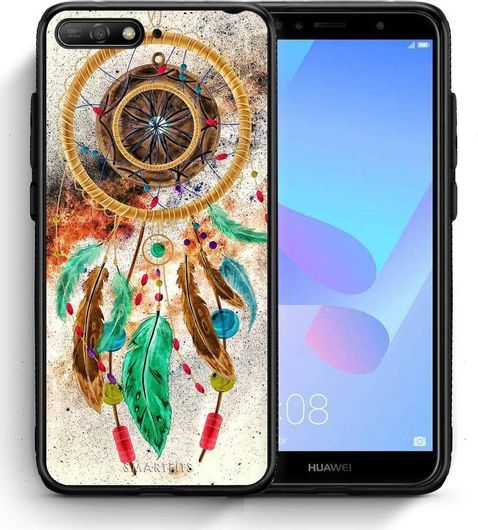 Θήκη Κινητού Back Cover για Huawei Y6 2018 - Black TPU - Boho DreamCatcher