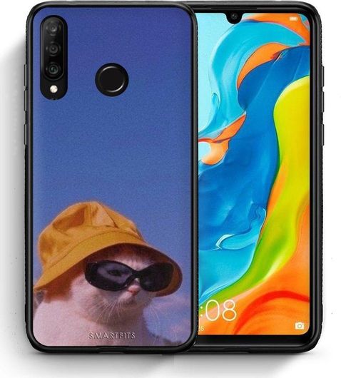 Θήκη Κινητού Back Cover για Huawei P30 Lite - Black TPU - Cat Diva