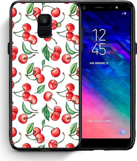 Θήκη Κινητού Back Cover για Samsung Galaxy A6 2018 - Black TPU - Cherry Summer