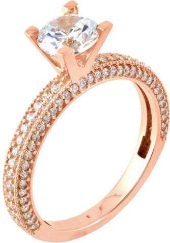 Μονόπετρο Xrisokosmima DMN2820RW-A από Χρυσό 14Κ με Ζιργκόν Νο52