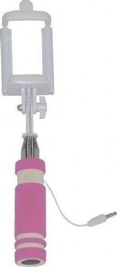 Selfie Stick SF124 με Καλώδιο 3.5 mm Jack Ροζ