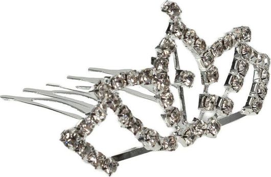 Νυφικό Χτενάκι Μαλλιών FantazyStores 78560-7 με Strass Ασημί