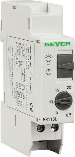 Χρονοδιακόπτης Κλιμακοστασίου Geyer Αυτόματος με Χρόνο Ρύθμισης έως 12min 16A 0.5-12