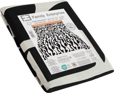 Μαξιλαροθήκη Family Enterprise 100% Βαμβακερό 50x70+17cm Μαύρο