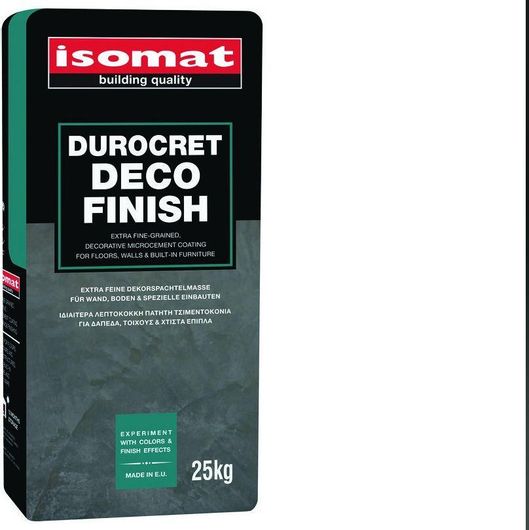 Τσιμεντοκονία Isomat Durocret Deco Finish Λεπτόκοκκη Πατητή για Δάπεδα & Τοίχους 25kg Λευκό