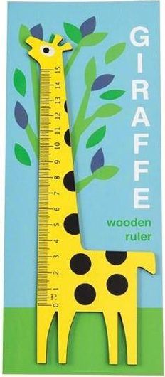 Χάρακας Rex London Ξύλινος Παιδικός Yellow Giraffe 0-15 cm