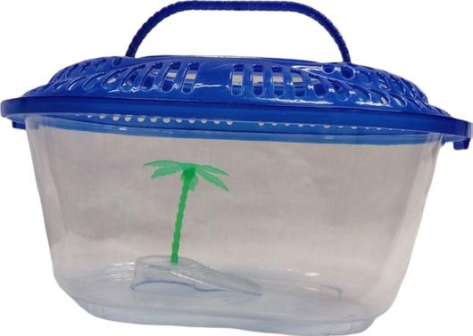 Ενυδρείο Χελώνας Πλαστικό 24x12x12cm Μπλε