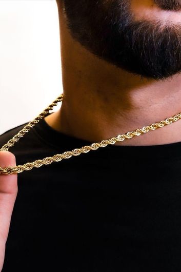 Ανδρική Αλυσίδα DNA Στριφτή από Ανοξείδωτο Ατσάλι Κίτρινο