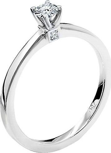 Μονόπετρο Xrisokosmima DBR210A από Λευκόχρυσο 18K με Μπριγιάν No53