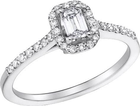 Μονόπετρο Xrisokosmima DBR238A από Λευκόχρυσο 18K με Μπριγιάν No54