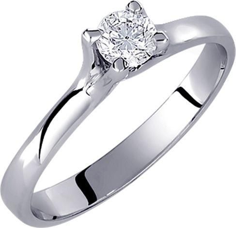 Μονόπετρο Xrisokosmima DBR137A από Λευκόχρυσο 18K με Μπριγιάν No54