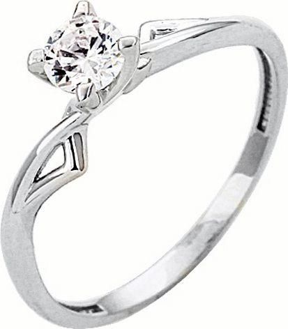 Μονόπετρο Xrisokosmima DMN1775L-A από Λευκόχρυσο 14K No55