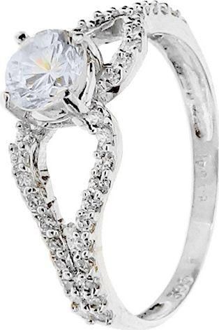 Μονόπετρο Xrisokosmima DMN162L από Λευκόχρυσο 14K No53