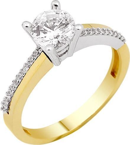 Μονόπετρο Xrisokosmima DMN2732A από Χρυσό 14K με Ζιργκόν No53