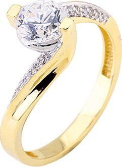 Μονόπετρο Xrisokosmima DMN1434A από Χρυσό 14K με Ζιργκόν No55