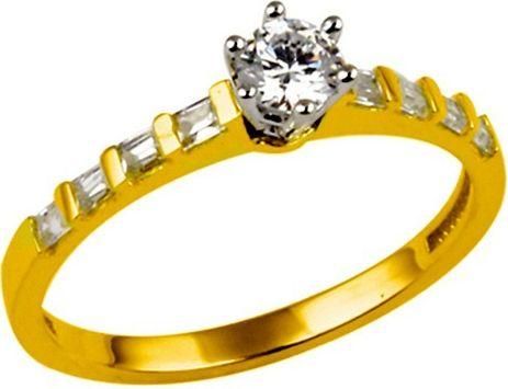 Μονόπετρο Xrisokosmima DMN724A από Χρυσό 14K με Ζιργκόν No55