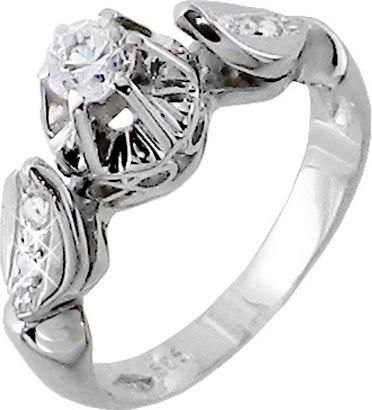 Μονόπετρο Xrisokosmima DBR095A από Λευκόχρυσο 18K με Μπριγιάν No54