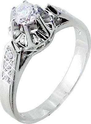 Μονόπετρο Xrisokosmima DBR105A από Λευκόχρυσο 18K με Μπριγιάν No54